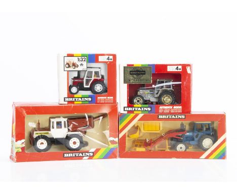 Britains boxed slightly uncommon tractors consisting of 5892 Britains 1993 Centenary Model in gilt, box F-G, cellophane detac