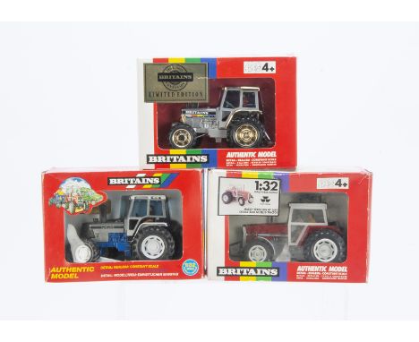 Uncommon boxed Britains tractors comprising S.D.Frater Farm Models modified version of Britains 9527 Ford 5610 Tractor,  Brit