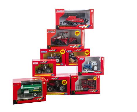 Britains recent production boxed tractors and accessories comprising 40850 Case 432 Square Baler, 42330 Case 535 Quadtrac, 40