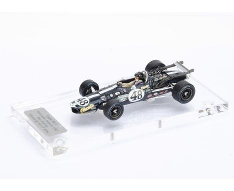 1:43 Eagle Mk3 Riverside Indycar 1967, Dan Gurney, commercially-made model customised and boxed by Tim Dyke, E, box VG-E