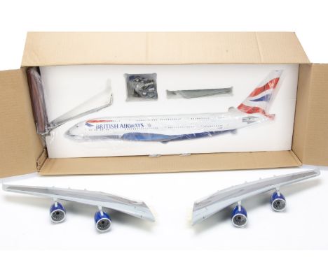 Skymarks Display Model BA Airbus A380 800, a boxed as new resin model with wood and metal stand, BA A380-800 Airbus, SKR8504 