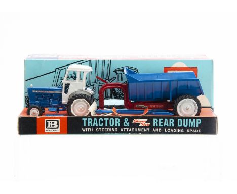 Britains boxed 9630 Ford Force 5000 Tractor with Shawnee Poole Rear Dump, all 4 rear hubs with deterioration, otherwise both 