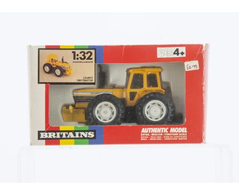 Britains boxed 9521 County 1884 Tractor, VG in G box, small tear and scuffs, very slightly crushed, original price sticker,