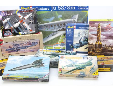 WWII and Later Military and Civil Aircraft Kits, mainly boxed comprises Revell 1:48 scale 04558 Junkers JU 5/3M (sealed), 1:1