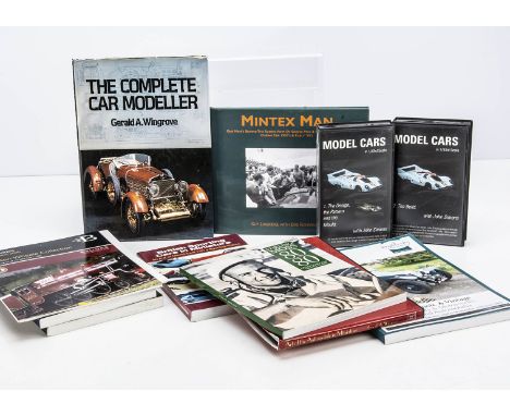 Sports Car Racing Goodwood and Car Modelling Books and Publications, various examples, Mintex Man by Guy Loveridge limited ed