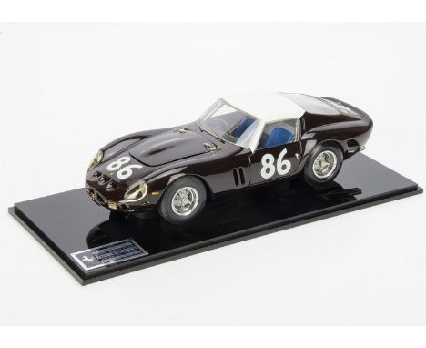 A Carlo Brianza 1:14 Ferrari 250 GTO Targa Florio 1962, limited edition handmade cast resin model, dark brown race livery, wh
