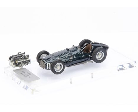 1:43 BRM V16 Type 15 1950-53, commercially-made model customised and boxed by Tim Dyke, E, box VG-E