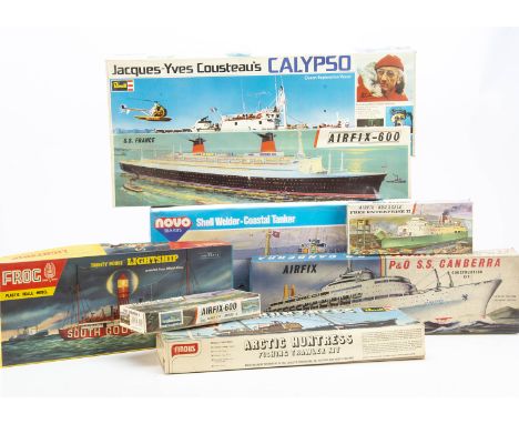 Merchant and Passenger Vessel Kits, a boxed group comprises, FROG 345P Trinity House Lightship, NOVO 1:130 scale F137 Shell W