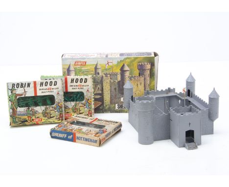 Vintage Airfix HO/OO Scale Boxed Robin Hood Figure Sets and Sherwood Castle, 1705-098 snap together Sherwood castle (complete