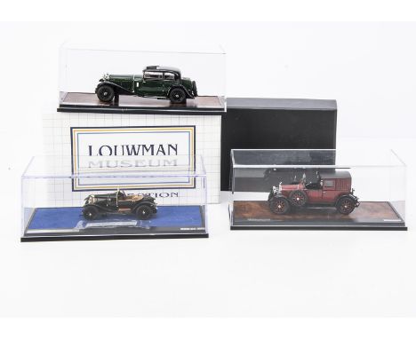 1:43 Matrix Scale Models, MX 40201-111 Bentley 8 Litre Mayfair Close Coupled Coupé, MX 51705-071 Rolls-Royce 20HP Open Drive 