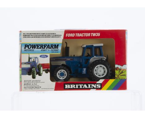 Britains boxed Powerfarm series set 9321 Ford TW35 Tractor in slightly earlier box (with photo illustration), VG in G box, te