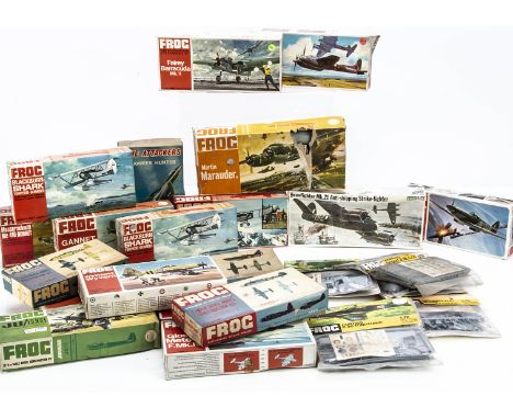 WWII and Later Mainly  Military Aircraft Kits by FROG, a 1:72 scale collection, boxed examples, 154P Sea Fury, 155P Dewoitine