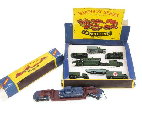 A Matchbox Lesney 1-75 Series PS5 Military Presentation Gift Set, comprising 49 Army Half-Track, 61 Ferret Scout Car, 54 Sara