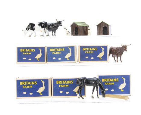 Britains boxed farm Picture Packs comprising 5014 Highland Cattle (in brown),  5014 Highland Cattle (in black), 5015 (2 sets)