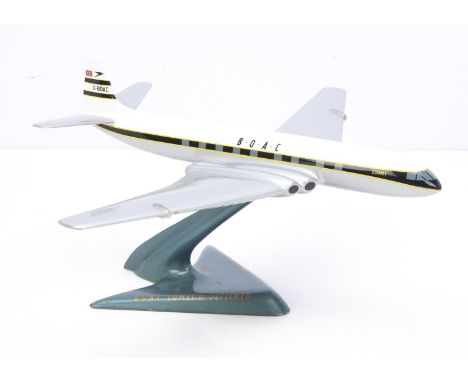 Minavia of London Ltd Vintage Travel Agents Display Model BOAC Comet, a cast alloy model of a BOAC Comet II Jetliner, in rest