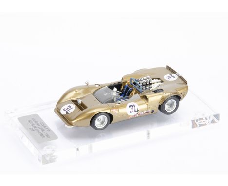 1:43 Lola T70 Laguna Seca 1968, George Follmer, commercially-made model customised and boxed by Tim Dyke, E, box VG-E