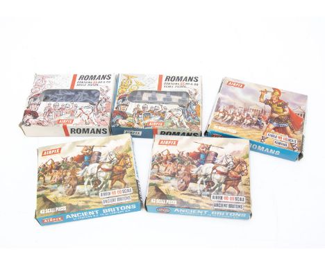 Vintage Airfix HO/OO Scale Boxed Figure Sets,  Romans and Ancient Britons, S30-50 55 Romans all on the sprue, 330-59 55 Roman