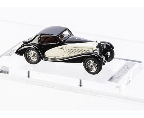 1:43 Alfa Romeo 6C 1750 GS Figoni Coupé 1933, commercially-made model customised and boxed by Tim Dyke, on clear perspex base