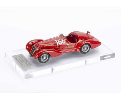 1:43 1938 Alfa Romeo 2900B Parma-Poggio di Berceto, commercially-made model customised and boxed by Tim Dyke, E, box VG-E