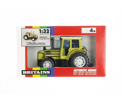 Britains rare boxed set 5855 Hurlimann Prestige H468 Tractor, no melting to tyres etc, VG in VG box, 