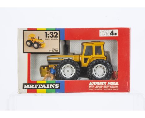 Britains Petite era boxed set 9521 County 1884 Tractor, VG with 2 drivers loose in box, box G, 