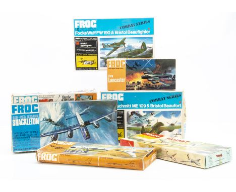 Vintage FROG and Triang Aircraft Kits, a boxed group comprises, 1:72 scale Triang C353 Vickers Valiant and FROG F359 Lancaste