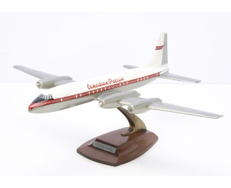 Walkers Westway 1950s Travel Agents Display Model Britannia, a cast alloy model of a Bristol Britannia in Canadian Pacific li