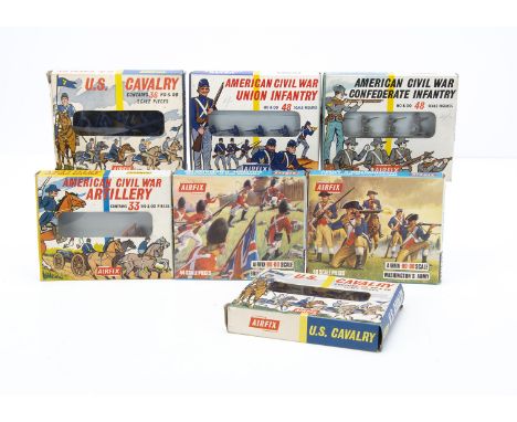Vintage Airfix HO/OO Scale Boxed Figure Sets,  American Civil War and War of Independence sets, S12 48 Union Infantry, S22 36