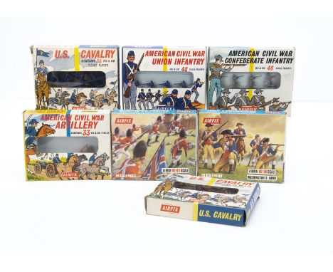 Vintage Airfix HO/OO Scale Boxed Figure Sets,  American Civil War and War of Independence sets, S12 48 Union Infantry, S22 36