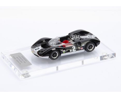 1:43 McLaren M1A Riverside 200 1964, Bruce McLaren, commercially-made model customised and boxed by Tim Dyke, E, box VG-E