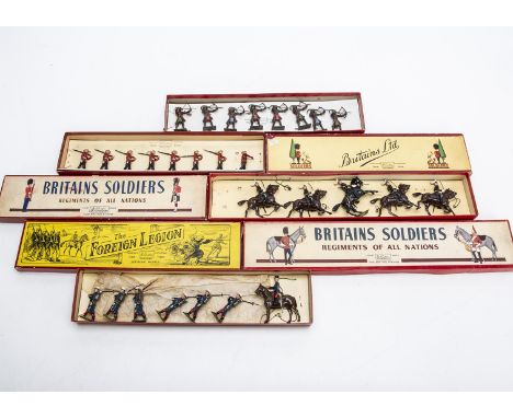 Britains post WW2 boxed sets of non-British subjects comprising 202 Togoland Warriors, 1631 Canadian Governor Generals Horse 