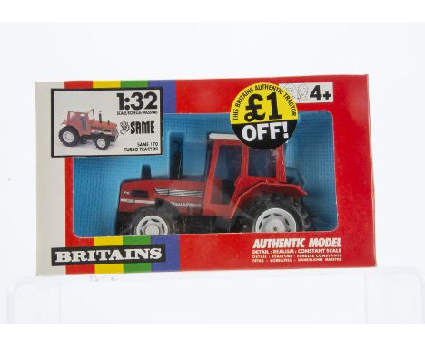 Britains boxed item 9503 SAME 170 Turbo Tractor,  VG in G box, missing driver, box insert slightly crushed, 