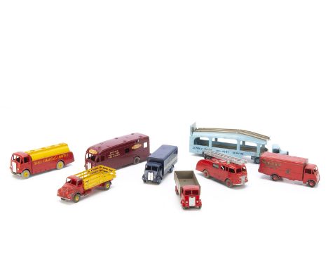 Dinky Toy Commercial Vehicles, including 582 Pullmore Car Transporter, 514 Guy Van 'Lyons', 514 Guy Van 'Slumberland', 511 Gu