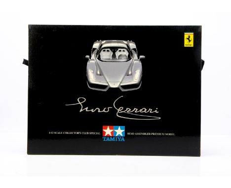 A Tamiya 1:12 Semi-Assembled Premium Model Enzo Ferrari, Collector's Club Special, #23205, in original box with outer card tr