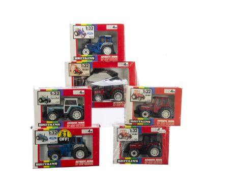 Britains Petite era boxed tractors comprising 9494 Landini 10,000s,  9508 Ford TW25, 9515 (2) Valmet 805, and Volvo BM Valmet