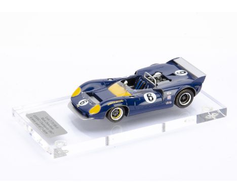 1:43 Lola T70 MkII USSRC Champion 1967, Mark Donohue, commercially-made model customised and boxed by Tim Dyke, E, box VG-E