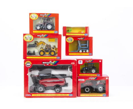 Boxed Britains RC2 Ertl era farm implements comprising 40972 Case International Harvester Axial-Flow 8010 Combine Harvester, 