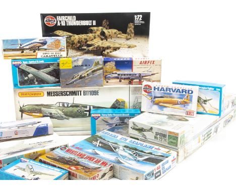 WWII and Later Military and Civil Aircraft Kits, a boxed collection, 1:144 scale Airfix SK400 Cravelle, 03175 737, 1:48 scale