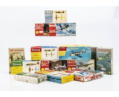 Vintage FROG and Triang 1:72 Scale Kits Aircraft Kits, a boxed group comprises, Triang C331 Gannet, C338 Marauder II, C152 Ho