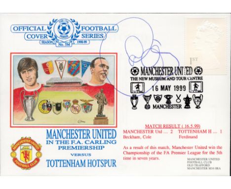 Football Ole Gunner Solskjaer signed Manchester United in the F.A Carling Premiership versus Tottenham Hotspur Official Footb