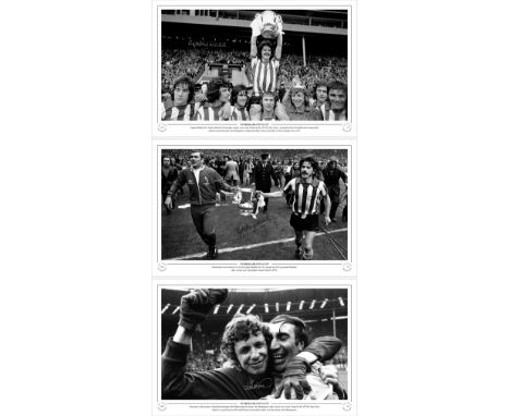 Football Autographed Sunderland 18 X 12 Limited Edition - Lot Of 3 Editions Depicting Sunderland's Fa Cup Victory Over Leeds 