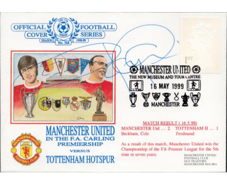 Football Dwight Yorke signed Manchester United in the F.A Carling Premiership versus Tottenham Hotspur Official Football FDC 
