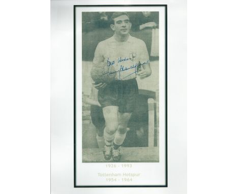 Football Danny Blanchflower signed 12x8 black and white Tottenham Hotspur photo. Good condition. All autographs come with a C