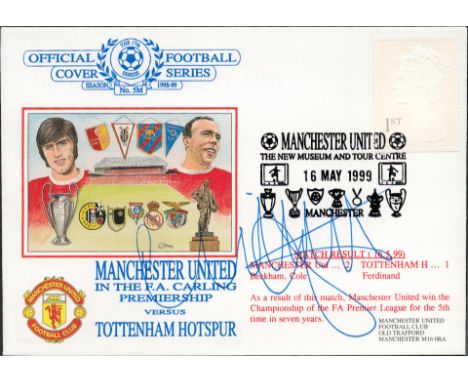 Football Nicky Butt signed Manchester United in the F.A Carling Premiership versus Tottenham Hotspur Official Football FDC PM