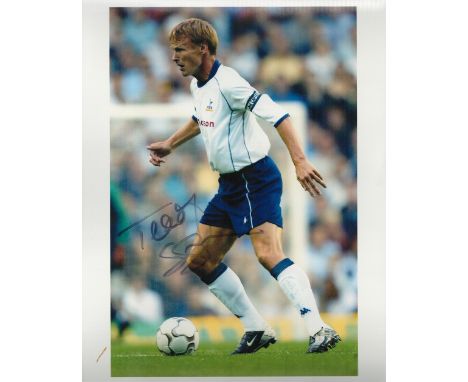 Teddy Sheringham signed Tottenham Hotspur 10x8 colour photo. Good condition. All autographs come with a Certificate of Authen