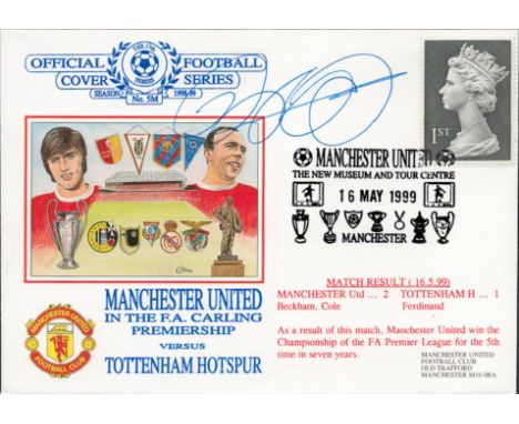 Football Ryan Giggs signed Manchester United in the F.A Carling Premiership versus Tottenham Hotspur Official Football FDC PM