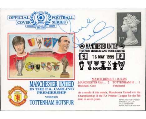 Football Paul Scholes signed Manchester United in the F.A Carling Premiership versus Tottenham Hotspur Official Football FDC 