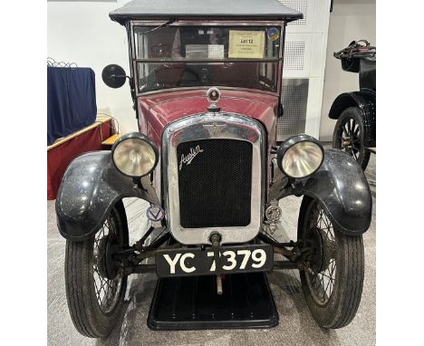 1929 Austin 7 Chummy TourerRegistration number YC 7379Red with a black interiorOwned for approx. 50 yearsVendor stripped and 