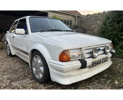 1985 Ford Escort RS TurboBeing sold without reserveRegistration number B944 CGOChassis number WFOBXXGCABFJ 08872From a deceas