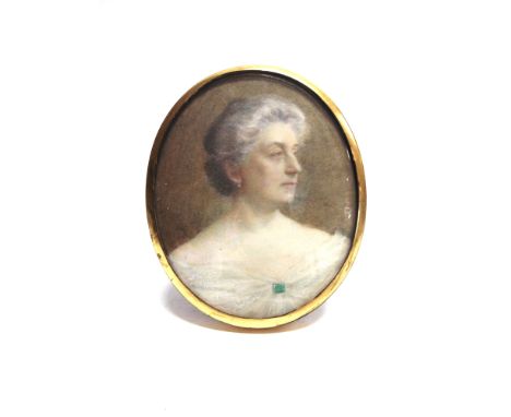 BRITISH SCHOOL (LATE 19TH / EARLY 20TH CENTURY)  Portrait Miniature of Agnes Duncan Miller (nee Renton) (1846-1936),  oil, pr